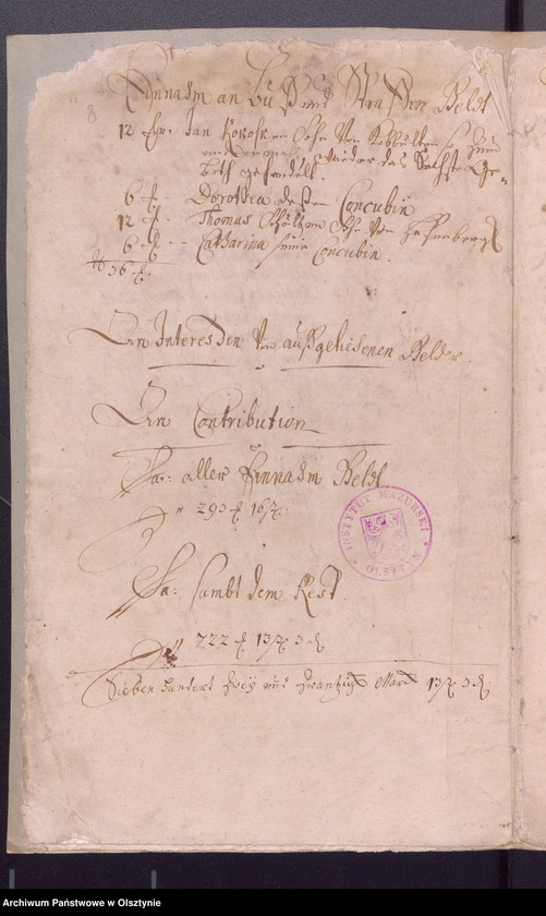 image.from.unit.number "Kobultensche Kirchen Rechnungaller Einnahme und Ausgabe Geld"