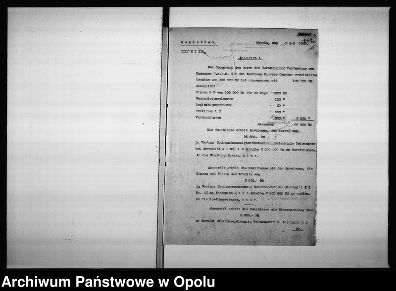 Obraz 18 z jednostki "Abschnitt J I. Kapitalien u[nd] Schuldenverwaltung Rechnungsjahr 1930"