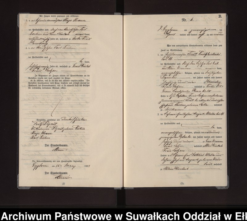 image.from.unit.number "Heiraths-Neben-Register des Preussischen Standes-Amtes Gross Stürlack Kreis Loetzen"