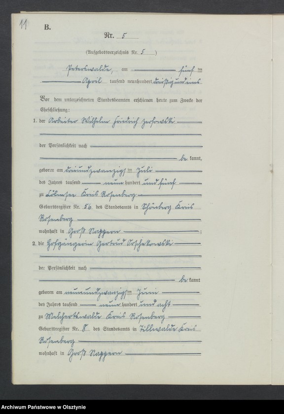 image.from.unit.number "Heirats-Neben-Register Nr 1 - 25"