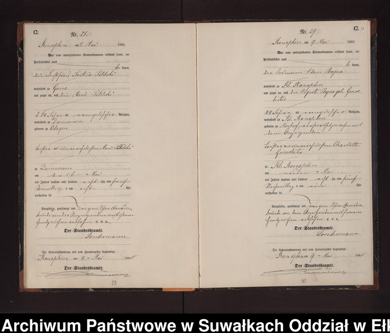 image.from.unit.number "Sterbe-Neben-Register des Preussischen Standes-Amtes Gr. Konopken Kreis Loetzen"