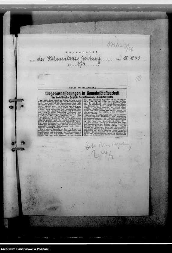 Obraz 14 z jednostki "Aus der Geschichte des Gebietes- Bezirken- Hohensalza"