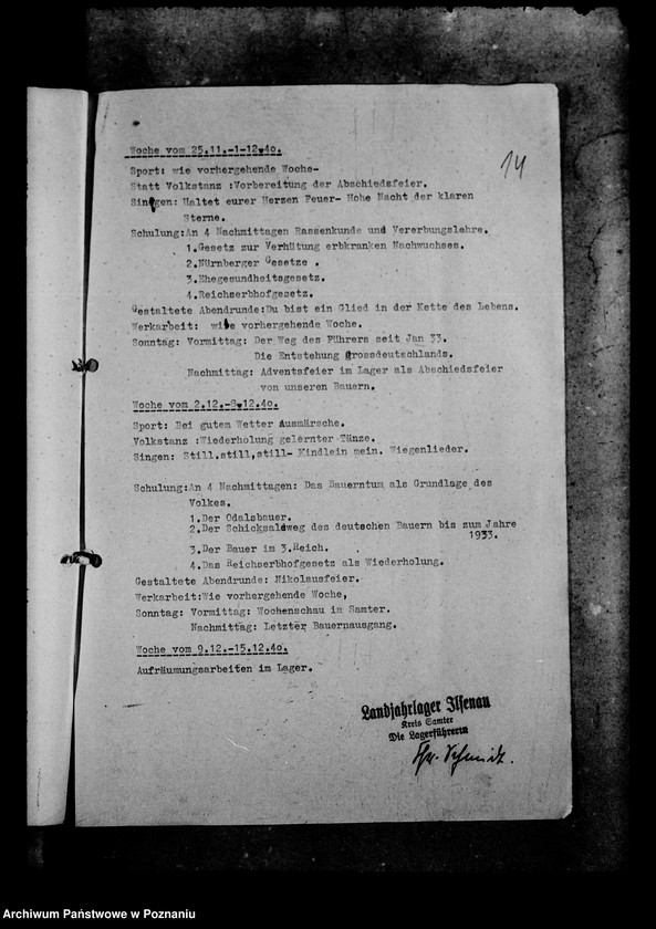 Obraz 19 z jednostki "Arbeitspläne im Landjahrlager"