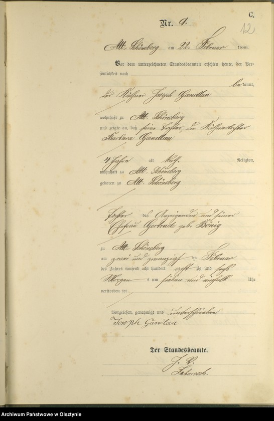 image.from.unit.number "Sterbe-Haupt-Register Nr 1 - 71"