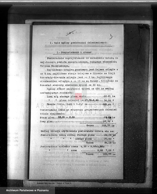 Obraz 7 z jednostki "Dodatkowy plan urządzenia gospodarstwa leśnego dla lasu majętności Grzuszyn powiat szamotulski"