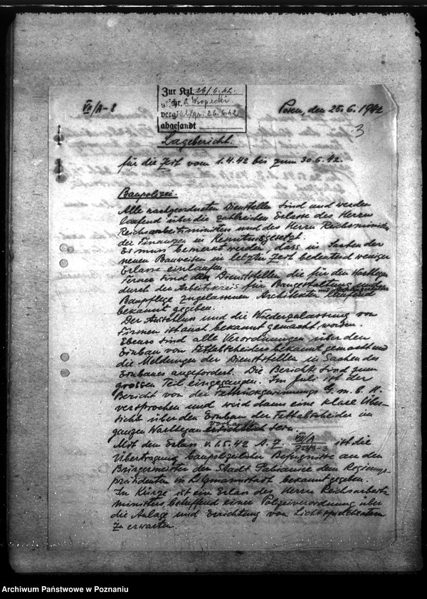 Obraz 7 z jednostki "Sprawozdania sytuacyjne wydziału budowlanego"