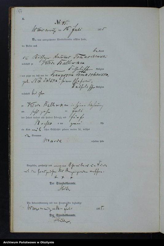 image.from.team "Urząd Stanu Cywilnego w Wielkich Bałówkach pow. nowomiejski"