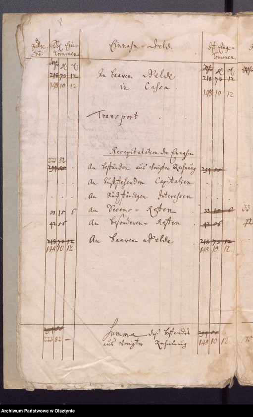 image.from.unit.number "Jahr Kirchen Rechnung der Widminschen Kirchen aller Einnahme und Ausgabe wie auch Bau-Rechnung"