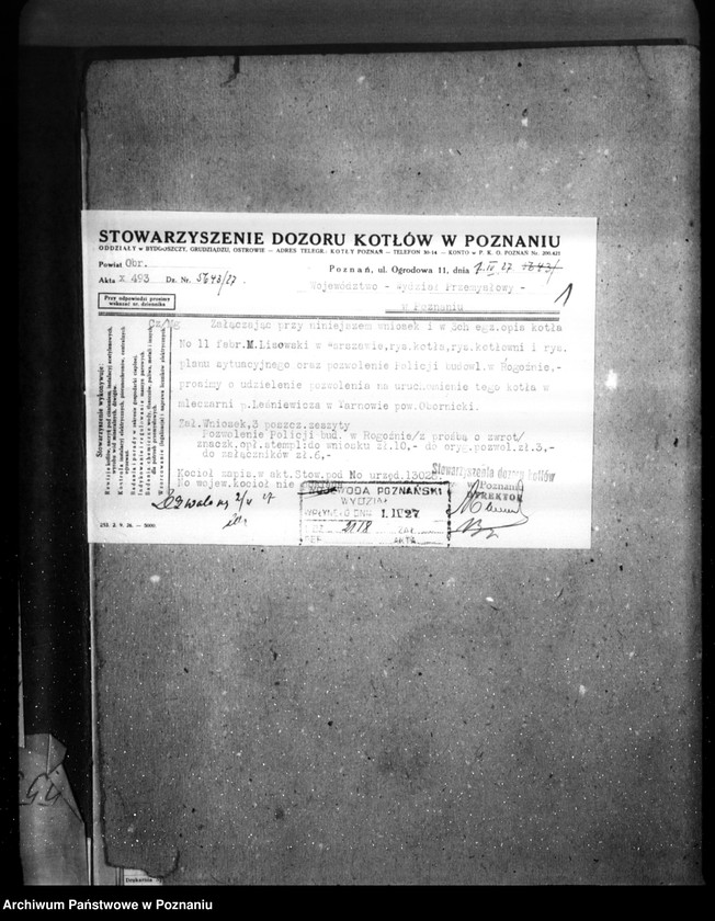 Obraz 5 z jednostki "Mleczarnia parowa własność. Leśniewicz we wsi Tarnowo pow. obornicki nr woj. 5553"