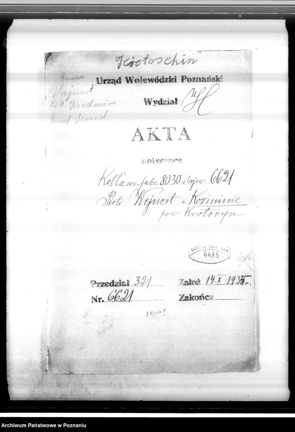 Obraz 4 z jednostki "Młyn P. Weinerta w Koźminie pow. krotoszyński nr woj. kotła 6621"