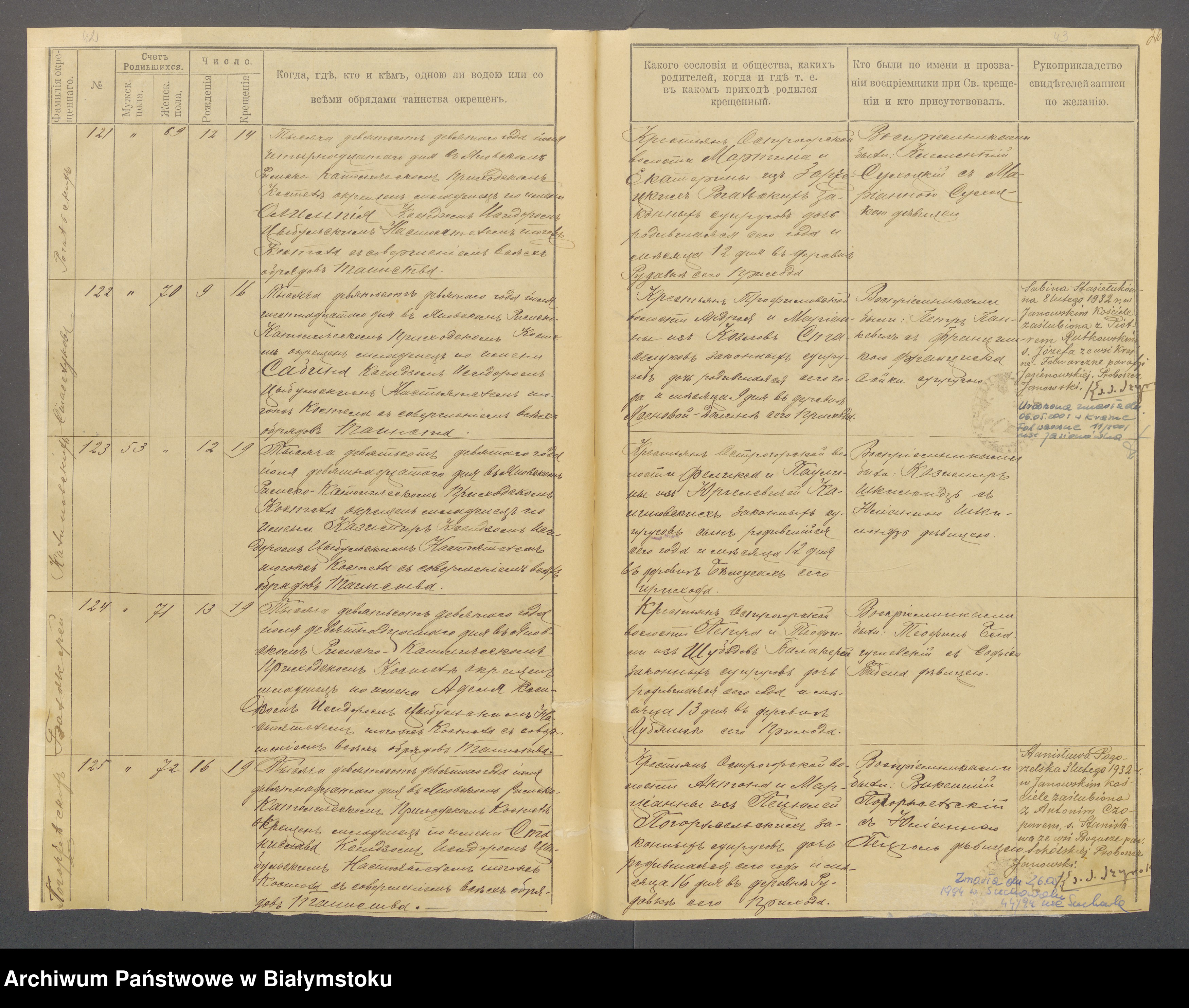 Skan z jednostki: [Akta urodzeń za lata 1909-1913]