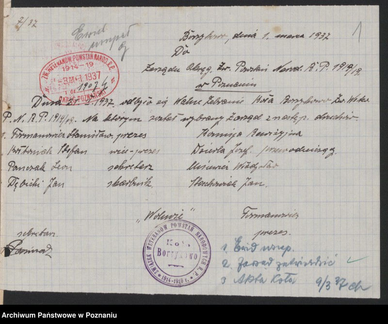 Obraz 3 z jednostki "Borzykowo, powiat Września - akta koła."