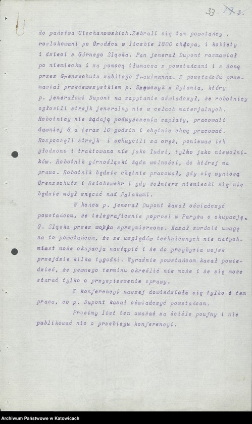 image.from.collection.number "Akta do dziejów powstań śląskich i plebiscytu na Górnym Śląsku z lat 1918-1950 w zasobie Archiwum Państwowego w Katowicach111"