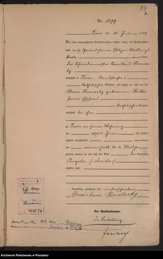 Obraz 15 z jednostki "Księga miejscowa urodzeń tom III [Rejestr główny urodzeń]"