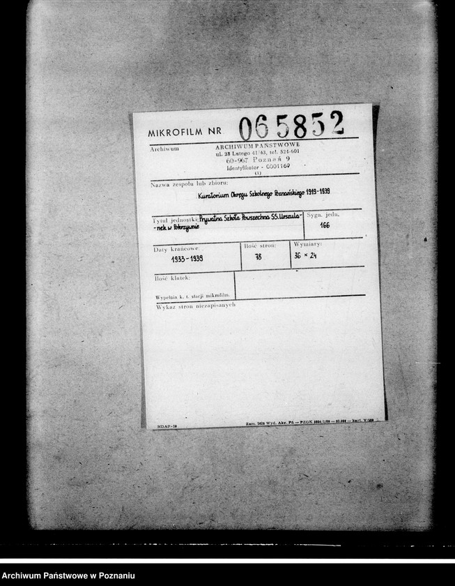 Obraz 2 z jednostki "Prywatna Szkoła Powszechna SS. Urszulanek w Pokrzywnie"