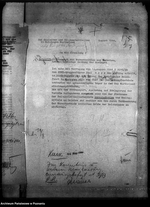 Obraz 11 z jednostki "Koszty i dochody związane ze złupionymi towarami w Warszawie"