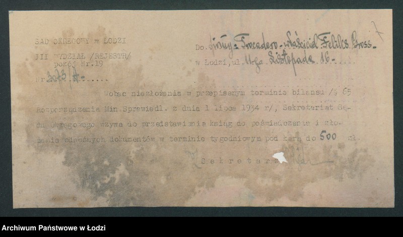 Obraz 9 z jednostki "„Trocadero, właściciel Feliks Gross”- wrotnisko"