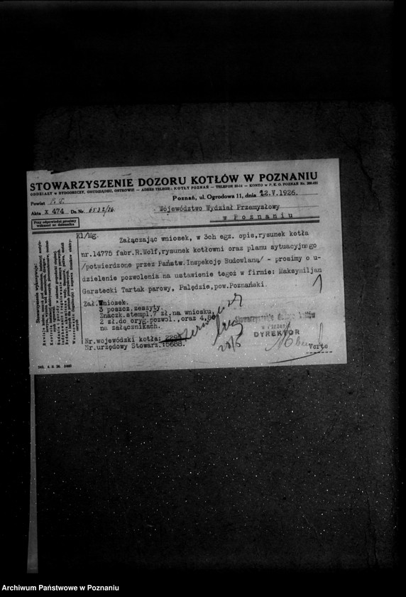 Obraz 5 z jednostki "Tartak parowy w Palędziu powiat poznański M. Garstecki nr woj. 2295"