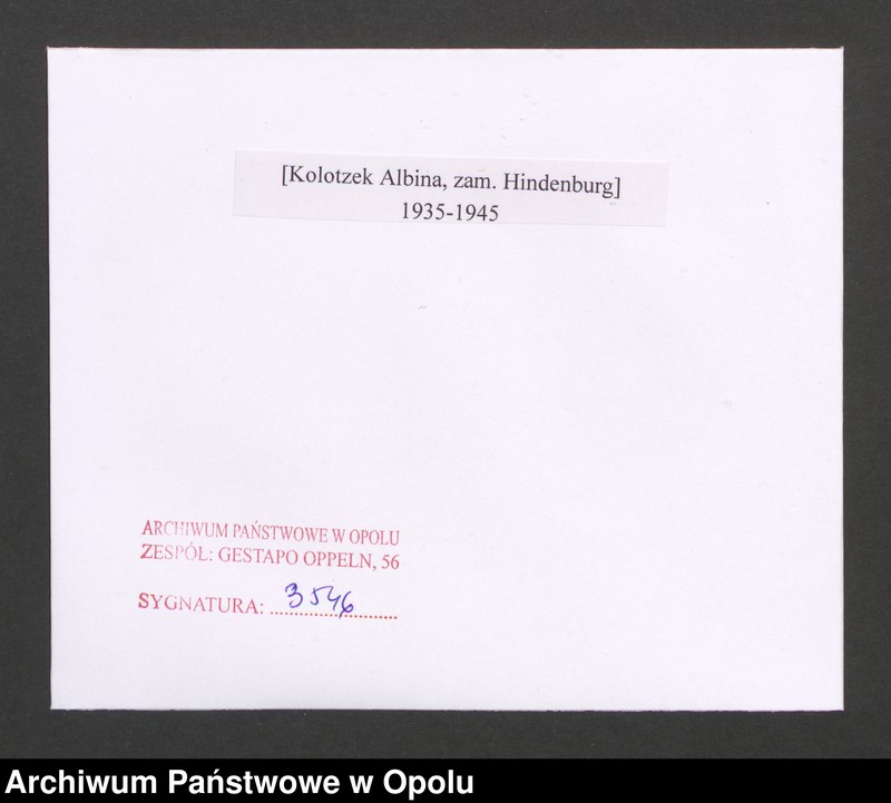 Obraz 2 z jednostki "[Kolotzek Albina, zam. Hindenburg]"