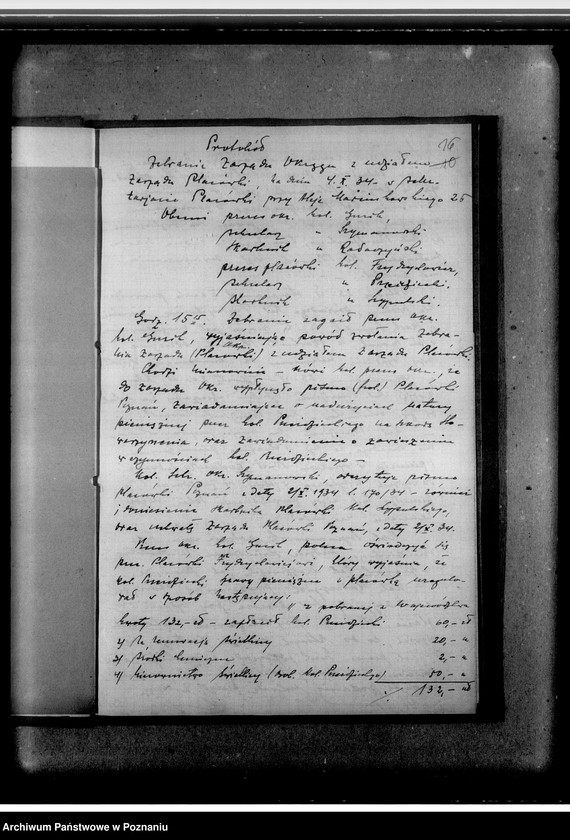 Obraz 20 z jednostki "Protokoły zebrań Zarządu Okręgu Poznańskiego"