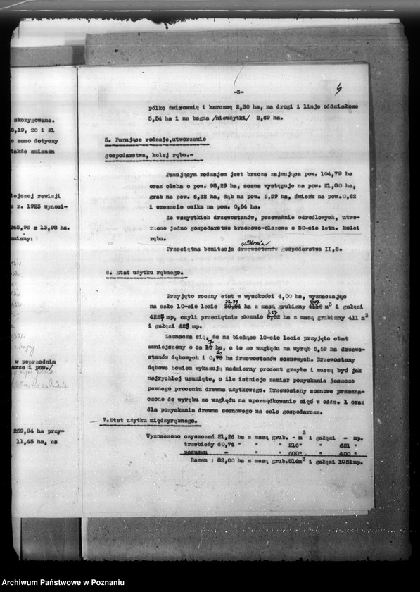 Obraz 8 z jednostki "Plan urządzenia gospodarstwa leśnego dla lasu majętności Urbanowo powiat nowotomyski 1933-1943"