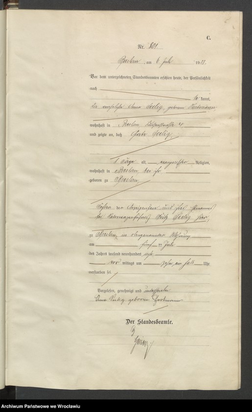 image.from.unit.number "Sterbe-Haupt-Register Breslau IV 1908 Band 3"