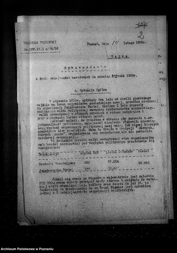 Obraz 6 z jednostki "Sprawozdania z życia mniejszości narodowych za okres od 1 stycznia do 15 czerwca 1936 r."