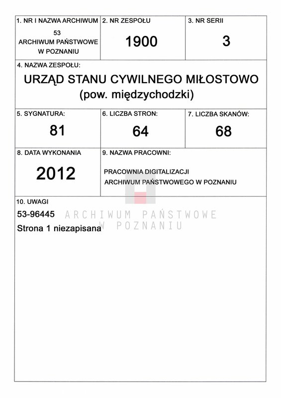 Obraz 1 z jednostki "Heiraths-Neben-Register"