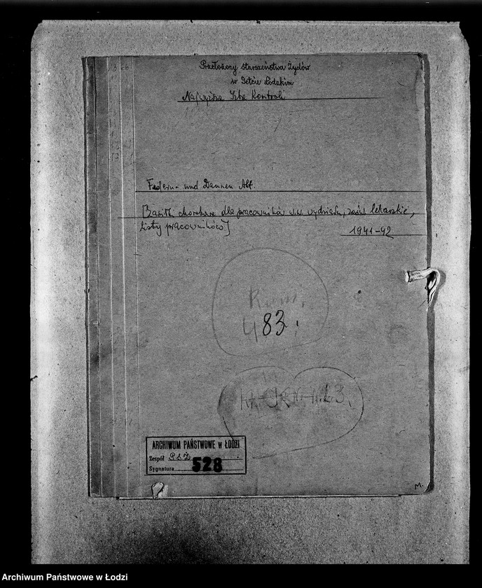 Obraz 3 z jednostki "Federn-und Daunen Abteilung [Zasiłki chorobowe dla pracowników wydziału, zaświadczenia lekarskie, listy pracowników]"