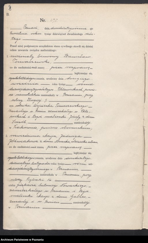 Obraz 10 z jednostki "Księga miejscowa małżeństw tom II [Rejestr główny małżeństw]"