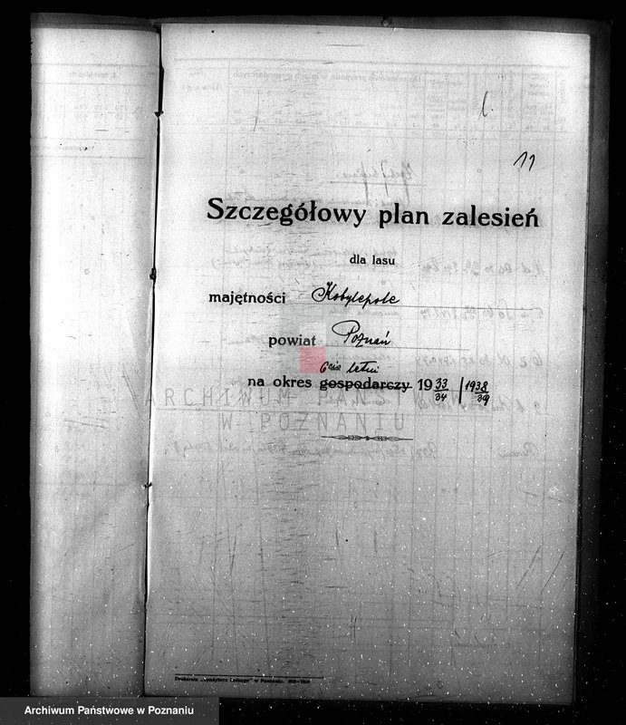 Obraz 15 z jednostki "Program urządzenia gospodarstwa leśnego dla lasu majętności Kobylepole powiat poznański 1933/34-1938/39"