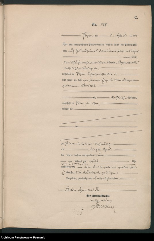 Obraz 5 z jednostki "Księga miejscowa zgonów tom II [Rejestr główny zgonów]"