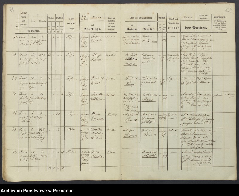 Obraz 13 z jednostki "Duplikat des Taufregisters"