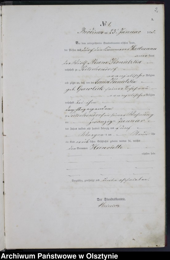 Obraz z jednostki "Haupt-Geburts-Register Nr 1 - 63"