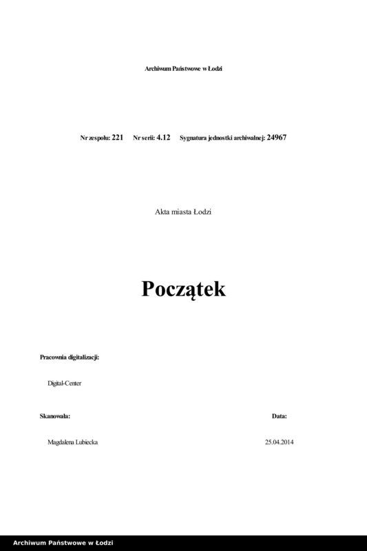 Obraz 2 z jednostki "[Spis ludności Łodzi] Piotrowska-Piotrowski"