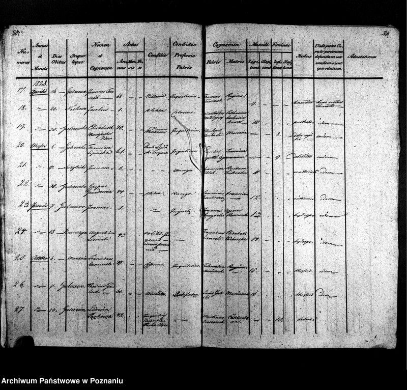 Obraz 13 z jednostki "Libri metrices baptisatorum, desponsatorum, mortuorum"