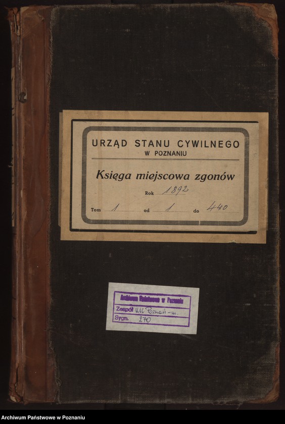 Obraz 2 z jednostki "Księga zgonów t. I"