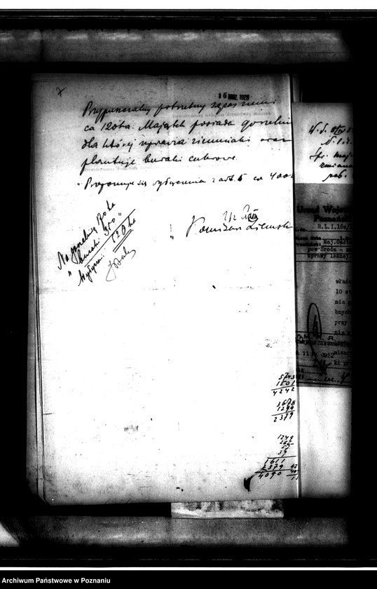 Obraz 11 z jednostki "/Majętność/ Gułtowy powiat średzki wyłączenie z art.4 i 5 ustawy o wykonaniu reformy rolnej/ w. Adolf Bniński"