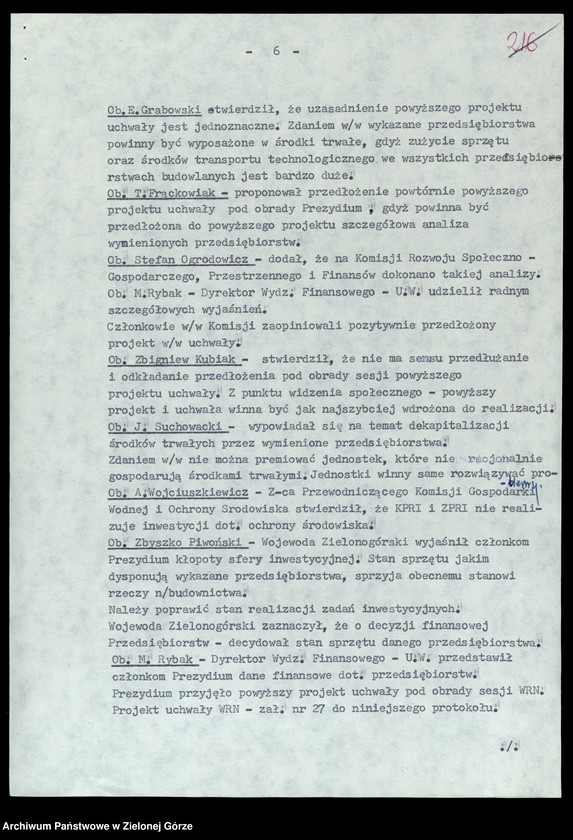 image.from.unit.number "Protokóły z posiedzeń Prezydium Wojewódzkiej Rady Narodowej w Zielonej Górze; Nr 34 - 35"