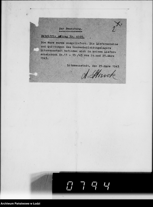 Obraz 6 z jednostki "Heeresbekleidungsamt Posen Warenverwertung an den Juden Ältesten. Textilwaren"
