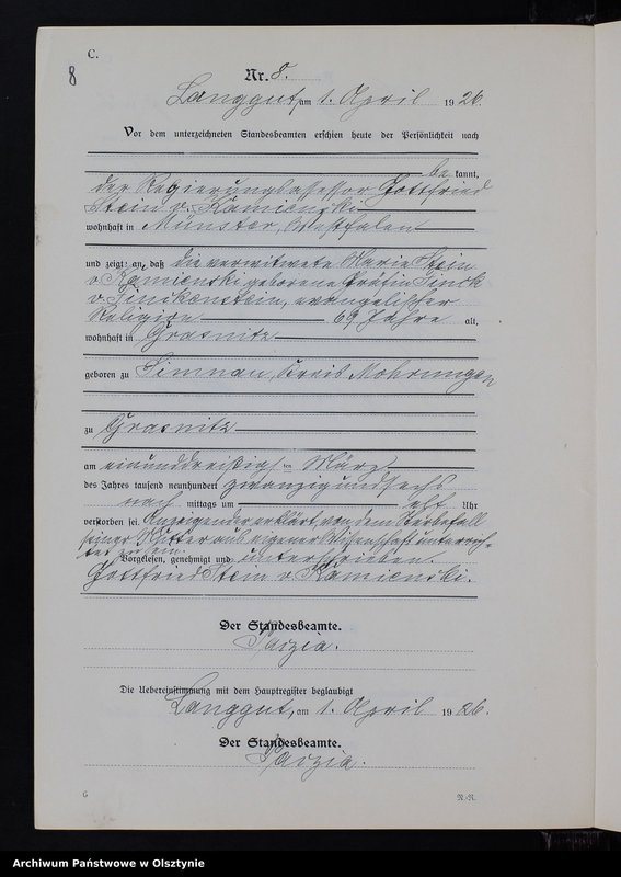 image.from.unit.number "Sterbe-Neben-Register Nr 1 - 27"