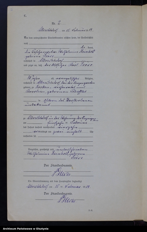 image.from.unit.number "Sterbe-Neben-Register Nr 1 - 27 [ Księga zgonów - wtóropis ]"