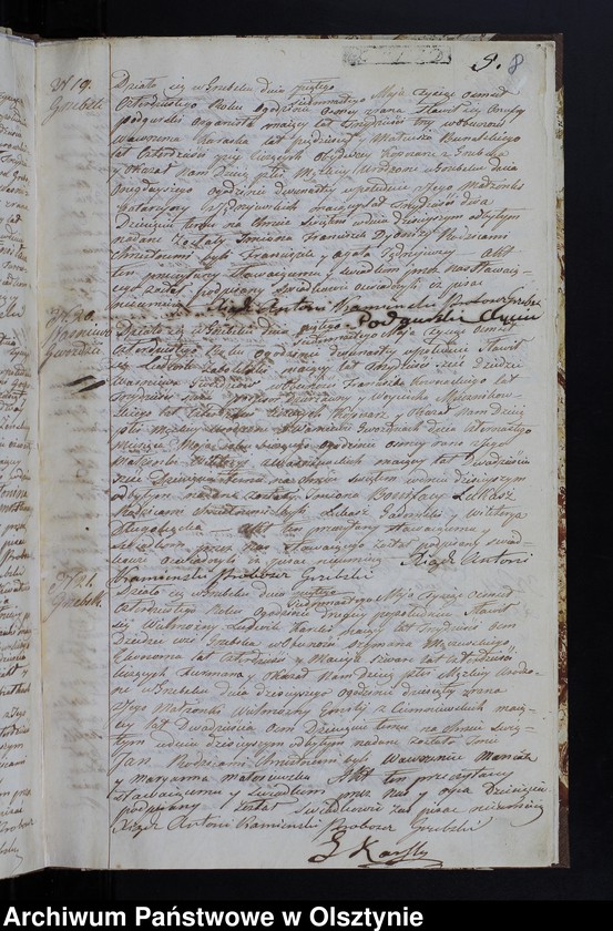 image.from.unit.number "Parafia Grzebsk Duplikat Akta Urodzenia, Zeńścia, Zaślubienia Rok 1840"