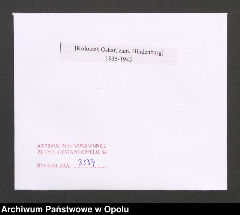 Obraz 2 z jednostki "[Kolotzek Oskar, zam. Hindenburg]"