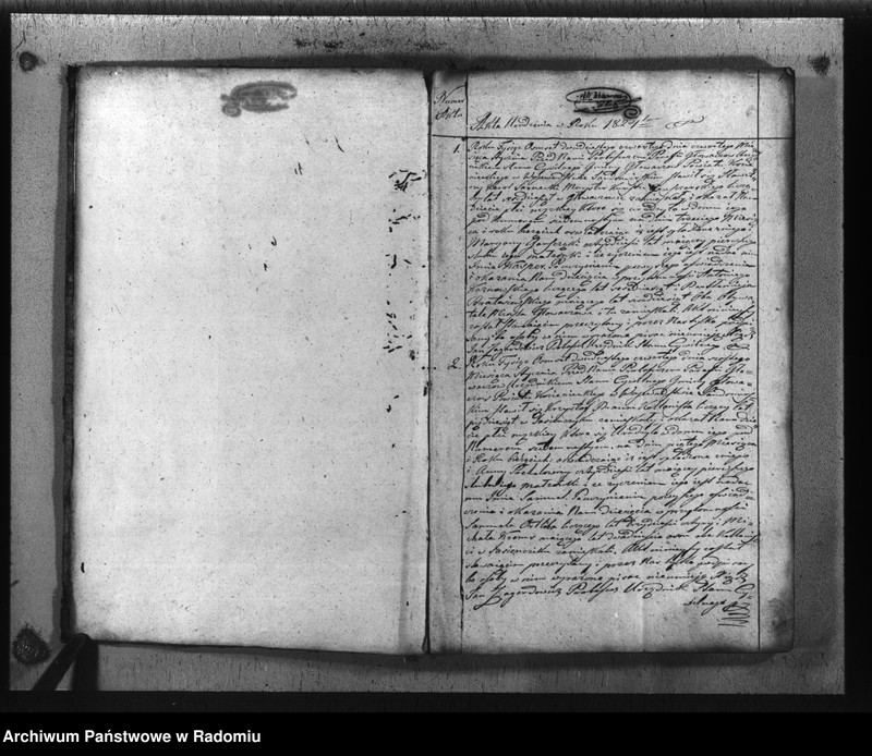 image.from.unit.number "Akta cywilne gminy Głowaczów na rok 1824"