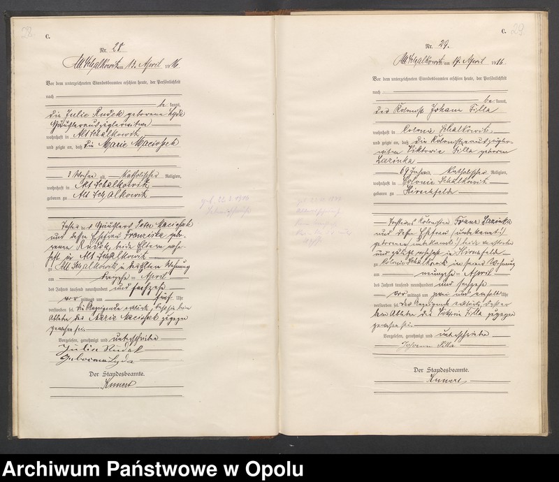 image.from.unit.number "Księga Zgonów Miejscowa Siołkowice Stare za rok 1916-1917"