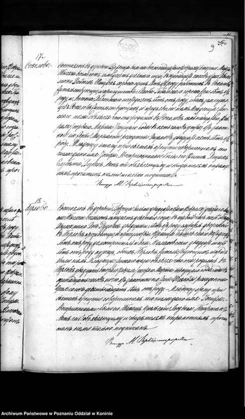 Obraz 11 z jednostki "Księga urodzeń, małżeństw, zgonów"