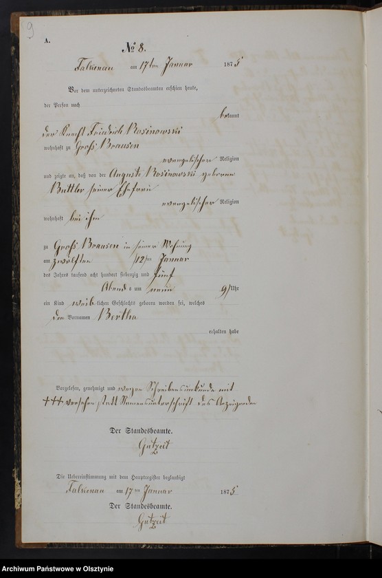 Obraz 11 z jednostki "Geburts-Neben-Register Nr 1 - 50"