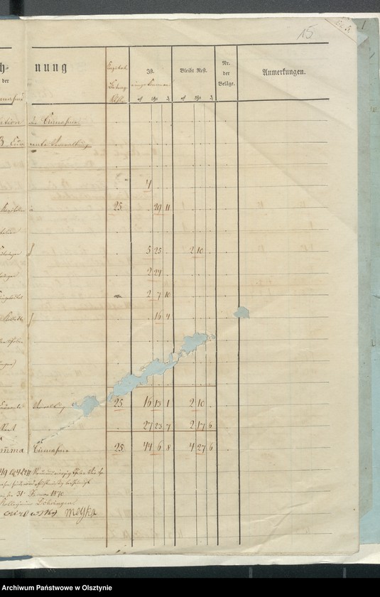 image.from.unit.number "Beläge zur Kirchspiels-Schulkasse Rechnung"