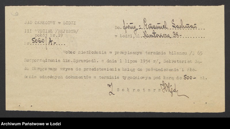 Obraz 8 z jednostki "Emanuel Lachman – zakład fryzjerski"